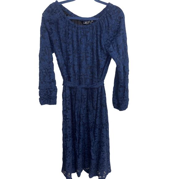 Lularoe NWT Elegant Blue Sequin Dress /Waistband Med. - Picture 1 of 6